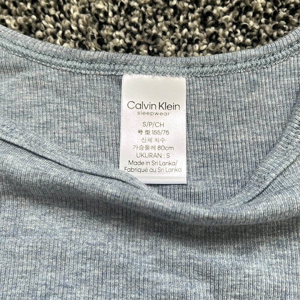 NWT Calvin Klein Pure Ribbed Tank in Grey - Picture 4 of 5